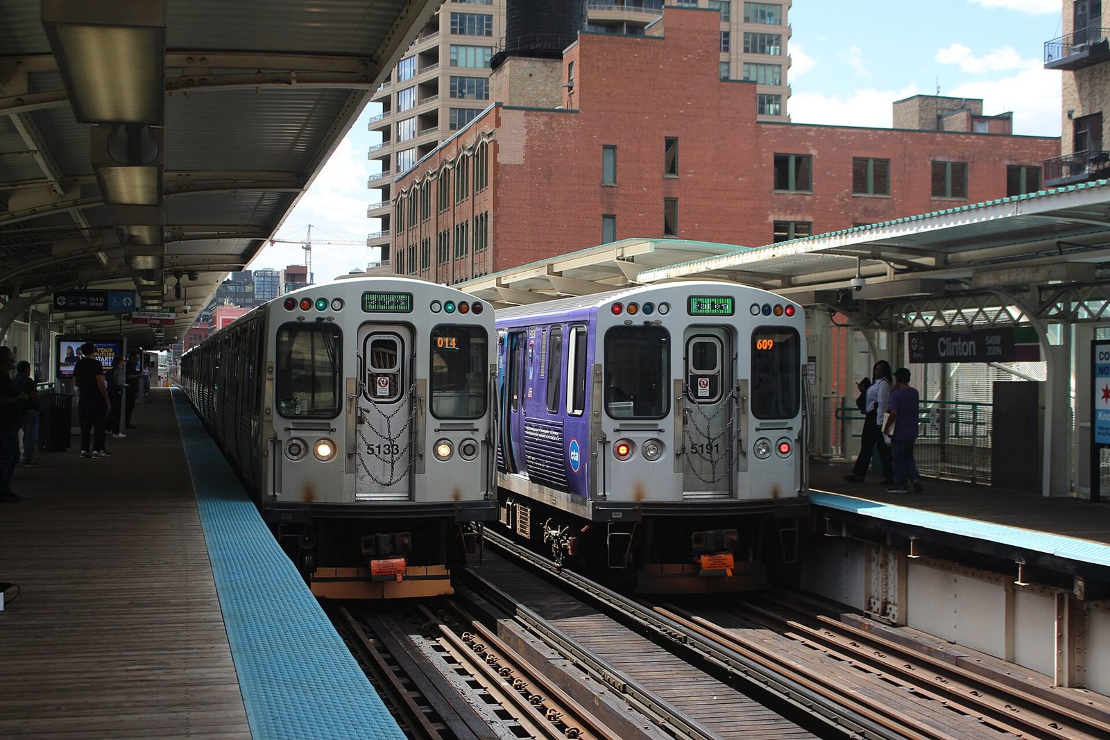 The elevated tracks over the street